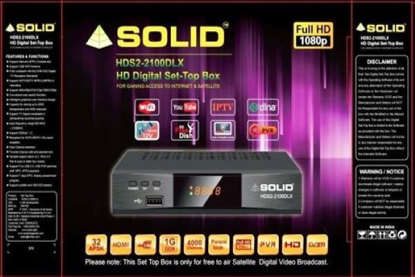 SOLID 2100DLX FULL HD Set-Top Box with YouTube