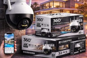 360° WiFi Security Camera – 4K Ultra HD (V380 Pro)