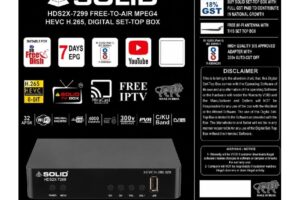 SOLID HDS2X-7299 HEVC 8bits H.265 Free-To-Air Set-Top Box