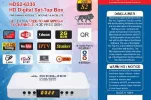 SOLID HDS2-6336 H.265 HEVC DVB-S2 Full HD Set Top Box for DD Free Dish